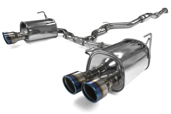 Invidia Q300 Quad Tip (Titanium Burnt Tips) Cat Back Exhaust - 2011-2014 WRX / STI (Sedan Only) - Image 2