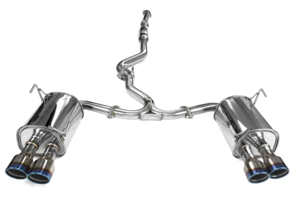 Invidia Q300 Quad Tip (Titanium Burnt Tips) Cat Back Exhaust - 2011-2014 WRX / STI (Sedan Only) - Image 3